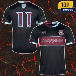 Iron Maiden Football Jersey IMFC West Ham Number 11 Shirt