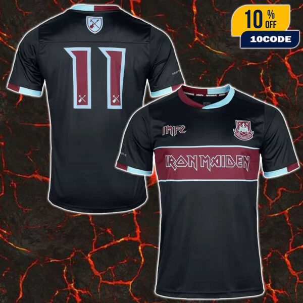 Iron Maiden Football Jersey IMFC West Ham Number 11 Shirt