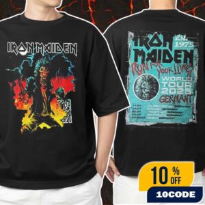 Iron Maiden Run For Your Lives Tour 2025 Germany Stops On July 11-15-25-26-29-30 2025 At Gelsenkirchen-Bremen-Frankfurt-Stuttgart-Berlin Eddie Axe Event Unisex T-Shirt