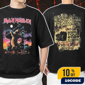 Iron Maiden Run For Your Lives World Tour Event Tee Eddie The Head Artwork By AKIRANT At Riyadh Air Metropolitano Madrid Spain On 5 July 2025 Limited Edition Unisex T-Shirt