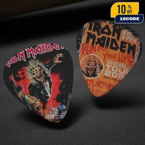 Iron Maiden Run For Your Lives World Tour Netherlands Event Tee Eddie The Head Artwork At GelreDome Stadium Arnhem 23 July 2025 Guitar Pick