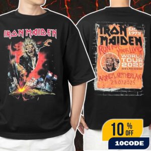 Iron Maiden Run For Your Lives World Tour Netherlands Event Tee Eddie The Head Artwork At GelreDome Stadium Arnhem 23 July 2025 Unisex T-Shirt Merchandise