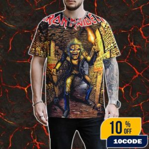 Iron Maiden Run For Your Lives World Tour Paris Event Poster Eddie The Head Artwork At France July 19-20 2025 All Over Print Graphic T-Shirt, Hoodie