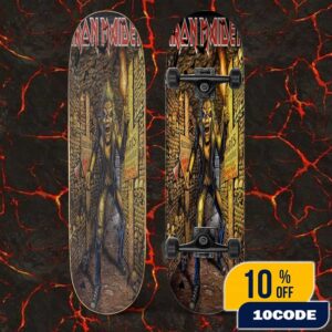 Iron Maiden Run For Your Lives World Tour Paris Event Poster Eddie The Head Artwork At France July 19-20 2025 Skateboard Event Deck