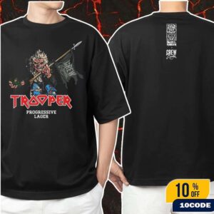 Iron Maiden Trooper X Crew Progressive Lager Run For Your Life World Tour 2025-2026 Edition Two Sides Merch T-Shirt