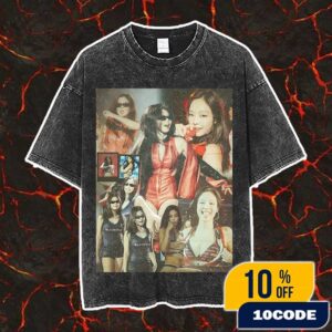 Jennie Blackpink Deadline World Tour 2025 In LA Sexy Best Moment Night Vintage Washed Unisex T-Shirt