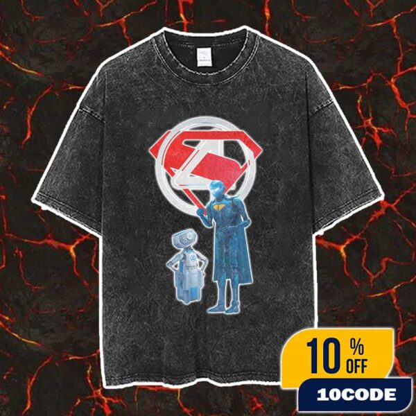 July Is Super Fantastic Fantastic Four x Superman HERBIE And Robot Number 4 2025 Vintage Washed Unisex T-Shirt