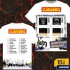 Limitierte Sonderedition Scorpions T-Shirt European Tour 2025 Universe 60 Year Of Rock Stamp Set Briefmarken-Set Merch Tee
