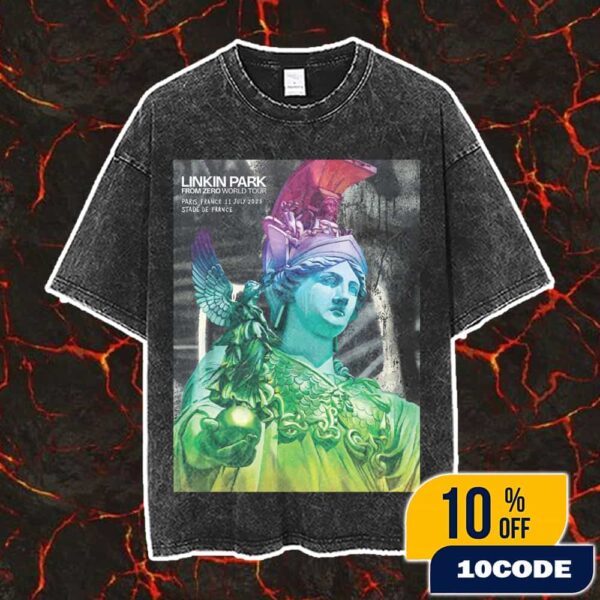 Linkin Park From Zero World Tour 2025 At Paris France 11 July 2025 Stade De France Poster Artwork By PichiAvo Vintage Washed Unisex T-Shirt