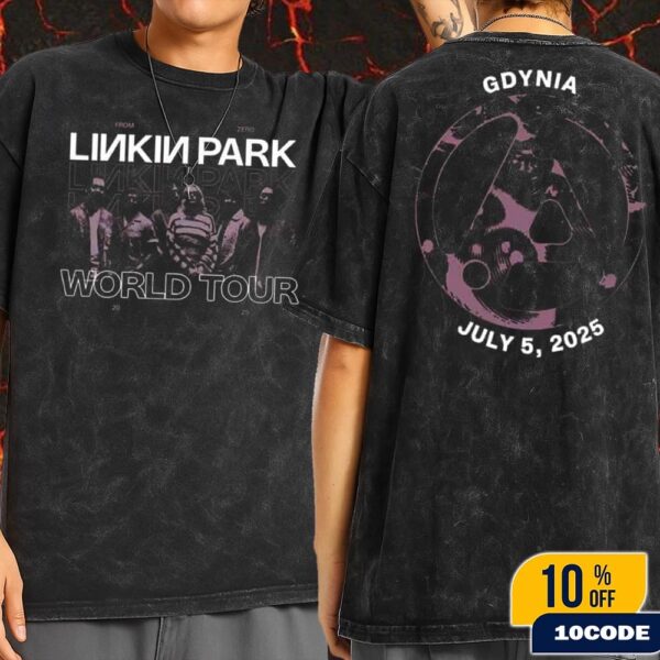 Linkin Park From Zero World Tour 2025 Exclusive Tee In Gdynia Poland At Opener Festival On July 5th 2025 Wash T-Shirt Two Sides