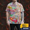 Linkin Park From Zero World Tour 2025 FZ 2025 Tour Detroit Little Caesars Arena Poster August 14th Artwork By Jahan All Over Print Graphic T-Shirt, Hoodie