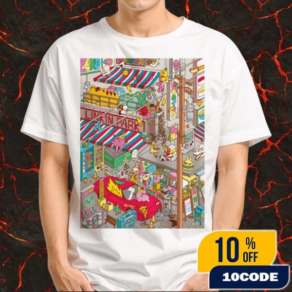 Linkin Park From Zero World Tour 2025 FZ 2025 Tour Boston Poster July 31st Artwork By Jasper Wong Merchandise Unisex T-Shirt