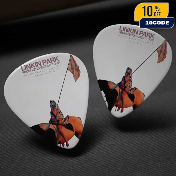 Linkin Park From Zero World Tour 2025 FZ 2025 Tour Montreal Poster August 5th Artwork By Drew Merritt Guitar Pick