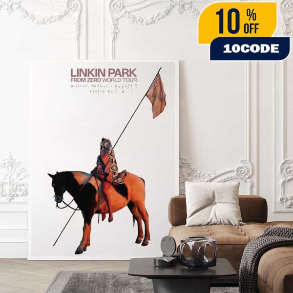 Linkin Park From Zero World Tour 2025 FZ 2025 Tour Montreal Poster August 5th Artwork By Drew Merritt Poster Canvas Home Decor