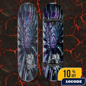 Linkin Park From Zero World Tour 2025 FZ 2025 Tour Montreal Poster August 6th Artwork By Huke Skateboard Event Deck
