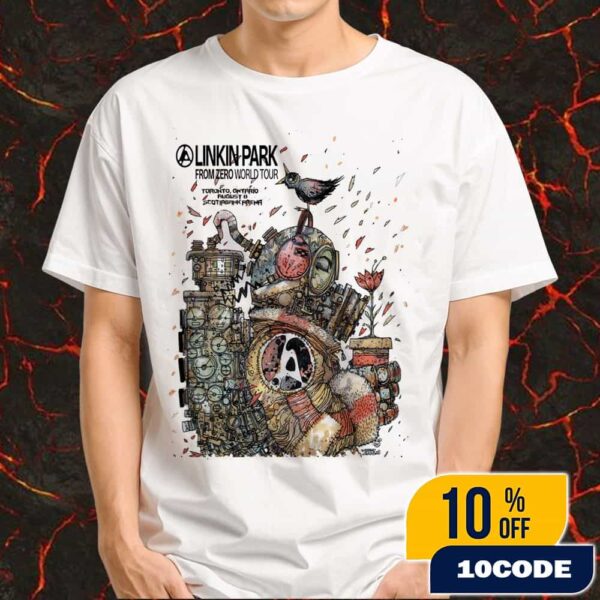 Linkin Park From Zero World Tour 2025 FZ 2025 Tour Toronto Poster August 8th Artwork By Stefano Cardoselli Merchandise Unisex T-Shirt