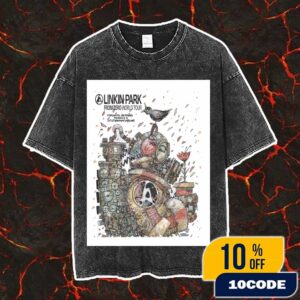 Linkin Park From Zero World Tour 2025 FZ 2025 Tour Toronto Poster August 8th Artwork By Stefano Cardoselli Vintage Washed Unisex T-Shirt
