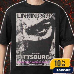 Linkin Park From Zero World Tour 2025 FZ Poster Tour Pittsburgh August 19th Artwork By PJ Richardson Merch Unisex T-Shirt