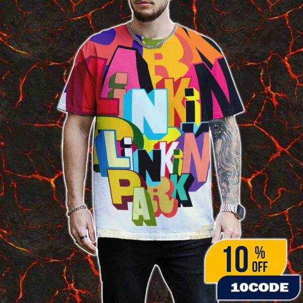 Linkin Park From Zero World Tour FZ 2025 Tour Boston Poster August 1st Artwork By Greg Lamarche At TD Garden All Over Print Graphic T-Shirt, Hoodie