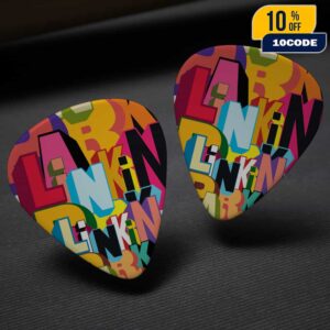 Linkin Park From Zero World Tour FZ 2025 Tour Boston Poster August 1st Artwork By Greg Lamarche At TD Garden Guitar Pick