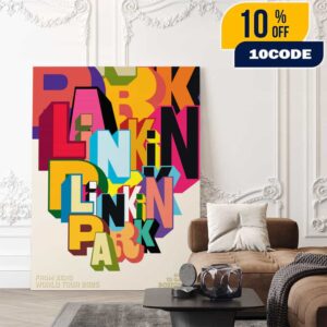 Linkin Park From Zero World Tour FZ 2025 Tour Boston Poster August 1st Artwork By Greg Lamarche At TD Garden Poster Canvas Home Decor