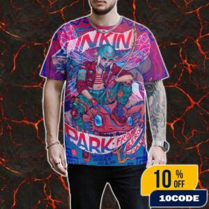 Linkin Park From Zero World Tour FZ 2025 Tour Brooklyn Poster August 29th Artwork By Lauren YS At Barclays Center All Over Print Graphic T-Shirt, Hoodie