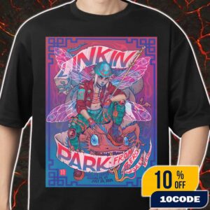 Linkin Park From Zero World Tour FZ 2025 Tour Brooklyn Poster August 29th Artwork By Lauren YS At Barclays Center Merch Unisex T-Shirt