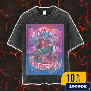 Linkin Park From Zero World Tour FZ 2025 Tour Brooklyn Poster August 29th Artwork By Lauren YS At Barclays Center Vintage Washed Unisex T-Shirt