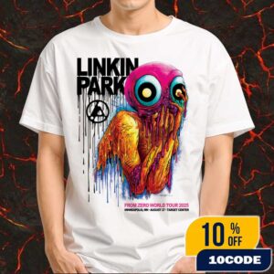 Linkin Park From Zero World Tour FZ 2025 Tour Minneapolis Poster August 27th Artwork By Albert Alex Pardee At Target Center Merchandise Unisex T-Shirt