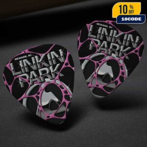 Linkin Park From Zero World Tour FZ 2025 Tour Newark Poster August 3rd Artwork By Michael Chavez At Prudential Center Guitar Pick