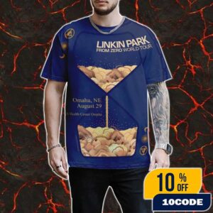 Linkin Park From Zero World Tour FZ 2025 Tour Omaha Poster August 29th Artwork By Koralie At CHI Health Center Omaha All Over Print Graphic T-Shirt, Hoodie