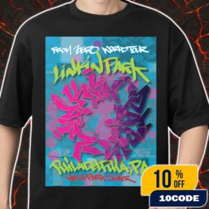 Linkin Park From Zero World Tour FZ 2025 Tour Philadelphia Poster August 16th Artwork By STASH Merch Unisex T-Shirt