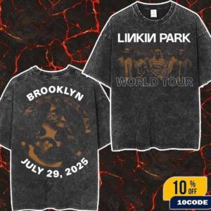 Linkin Park From Zero World Tour In Brooklyn New York 2025 Exclusive Merch Tee At Barclays Center On July 29 Wash Two Sides T-Shirt