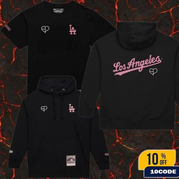 Los Angeles Dodgers Mitchell & Ness x BLACKPINK T-Shirt Hoodie Merch MLB