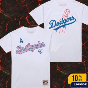 Los Angeles Dodgers Mitchell & Ness x BLACKPINK T-Shirt Limited Edition Merch MLB