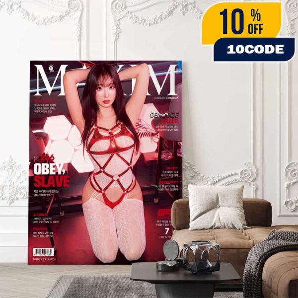 MAXIM Korea No 266 July 2025 With Miss Maxim Taiwai Obey Slave BDSM Concept Cover Magazine Poster Bodysuit Version Poster Canvas Home Decor