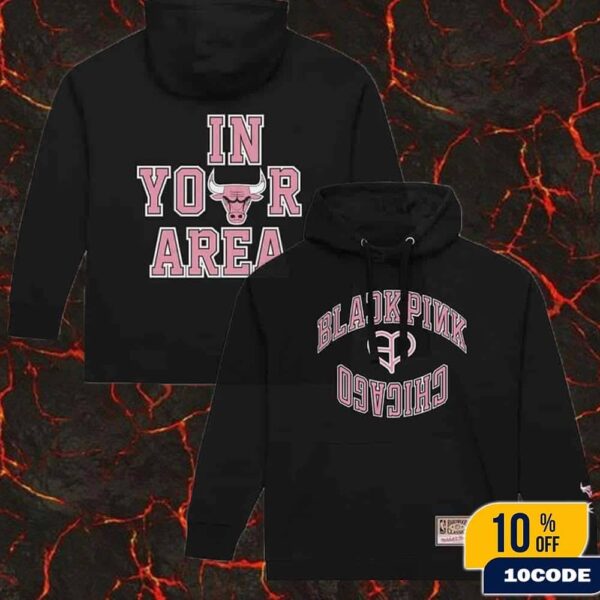 NBA Chicago Bulls Mitchell And Ness X BLACKPINK In Your Area League Collection Pull Over Hoodie Merch NBA Shirt