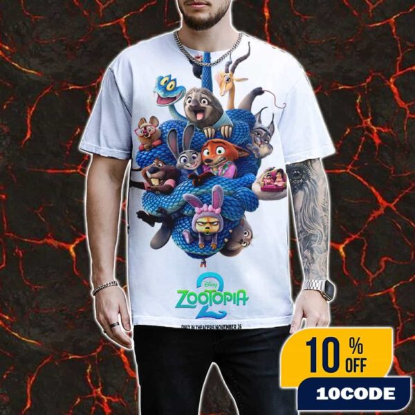 New Poster For Zootopia 2 Theaters Poster On November 26 2025 All Over Print Graphic T-Shirt, Hoodie