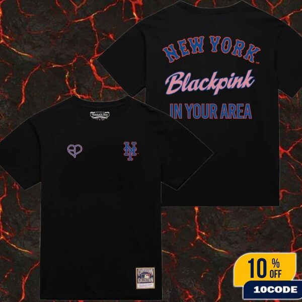 New York Mets Mitchell & Ness x BLACKPINK T-Shirt Merch MLB