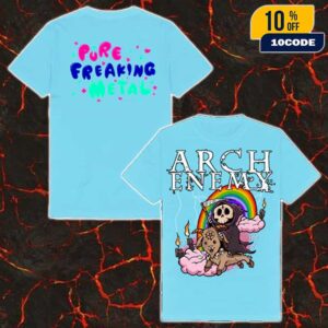 Official Arch Enemy Pure Freaking Metal Rainbow Reaper Unisex T-Shirt