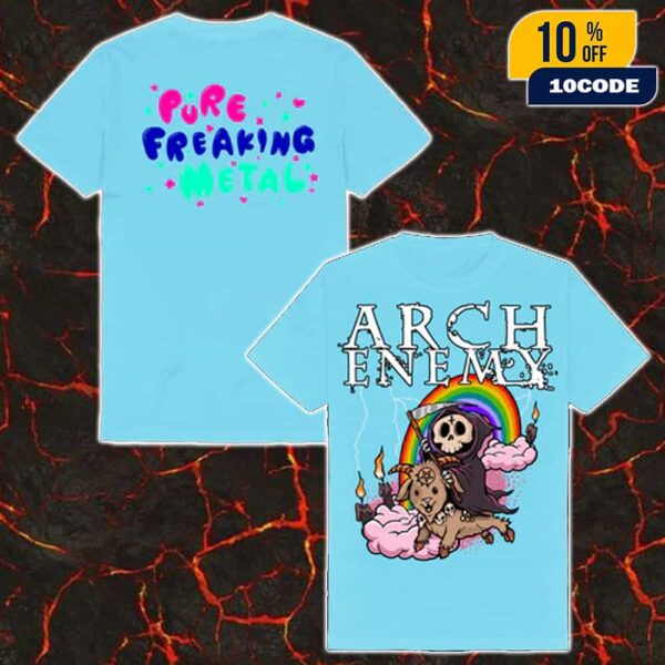 Official Arch Enemy Pure Freaking Metal Rainbow Reaper Unisex T-Shirt