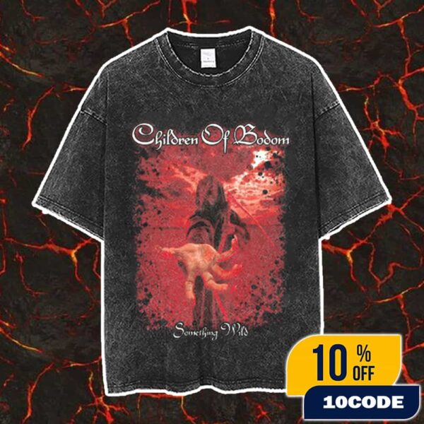 Official Children Of Bodom New Arrivals Merch July 15th 2025 Something Wild Cover Vintage Washed Unisex T-Shirt