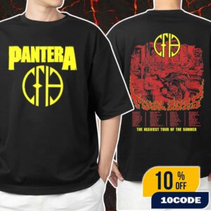 Official Pantera CFH 2025 Tour Tee Merch The Heaviest Tour Of The Summer With CFH Logo And Tour Dates Backprint Unisex T-Shirt Merchandise