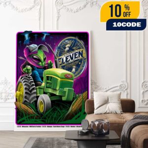 Official Poster For 311 Band Shows Artwork By Maxx242 July 3-5-9 2025 At Milwaukee BMO Harris Pavilion – Dubuque Back Waters Stage – Waukee Vibrant Music Hall Poster Canvas