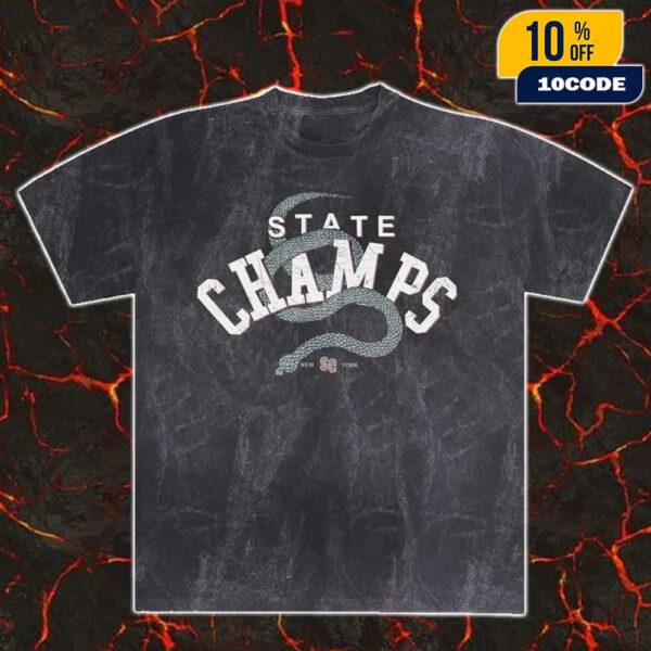 Official State Champs Merch Snake Varsity Unisex Wash Tee