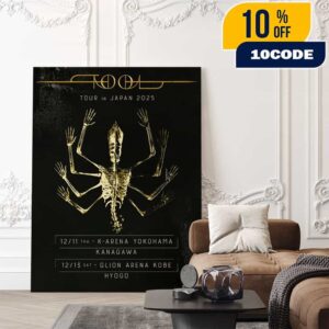Official Tool Band Tour In Japan 2025 December 11-13 2025 At K-Arena Yokohama Kanagawa And Glion Arena Kobe Hyogo Poster Event Poster Canvas Home Decor