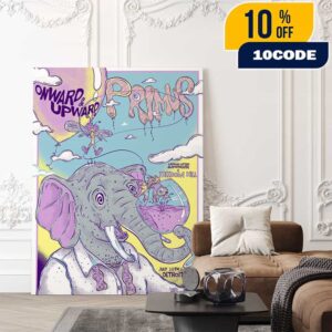 Primus Onward And Upward Tour July 16th 2025 At Michigan Lottery Amphitheatre At Freedom Hill Detroit MI Poster Artwork By Andrew and Rachael Johnson Poster Canvas Home Decor