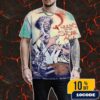 Hawkgirl From Superman Manga Artist Manabu Yashiro Illustrations Art Style All Over Print Graphic T-Shirt, Hoodie