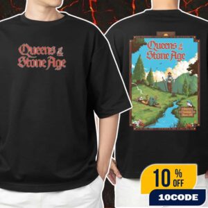 Queens Of The Stone Age On 13 July 2025 At Wiener Stadthalle Halle D Vienna Austria Poster Event Artwork By Arik Moonhawk Roper Unisex T-Shirt Merchandise