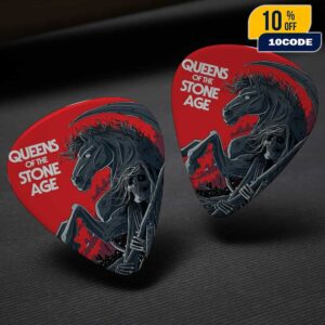 Queens Of The Stone Age The End Is Nero Tour 2025 July 27 2025 At Hanns-Martin-Schleyer-Halle Stuttgart Poster Event Artwork By Alex Tillbrook Guitar Pick